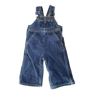 FRENCH TOAST Infant Blue Denim Overalls Snap Bottom  Unisex 6 Months Baby Jeans